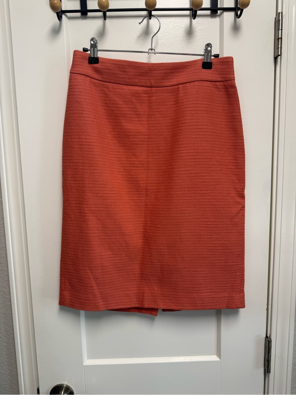 Ann Taylor Coral Textured Pencil Skirt